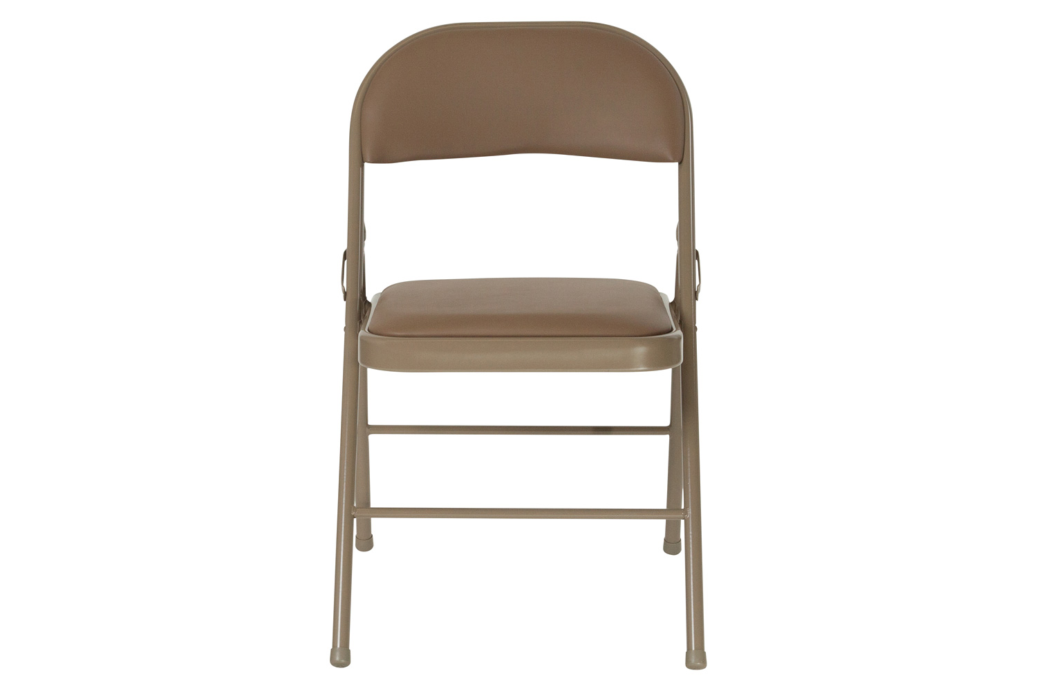 BLNK™ HERCULES Series Vinyl Double Braced Folding Chair - Beige