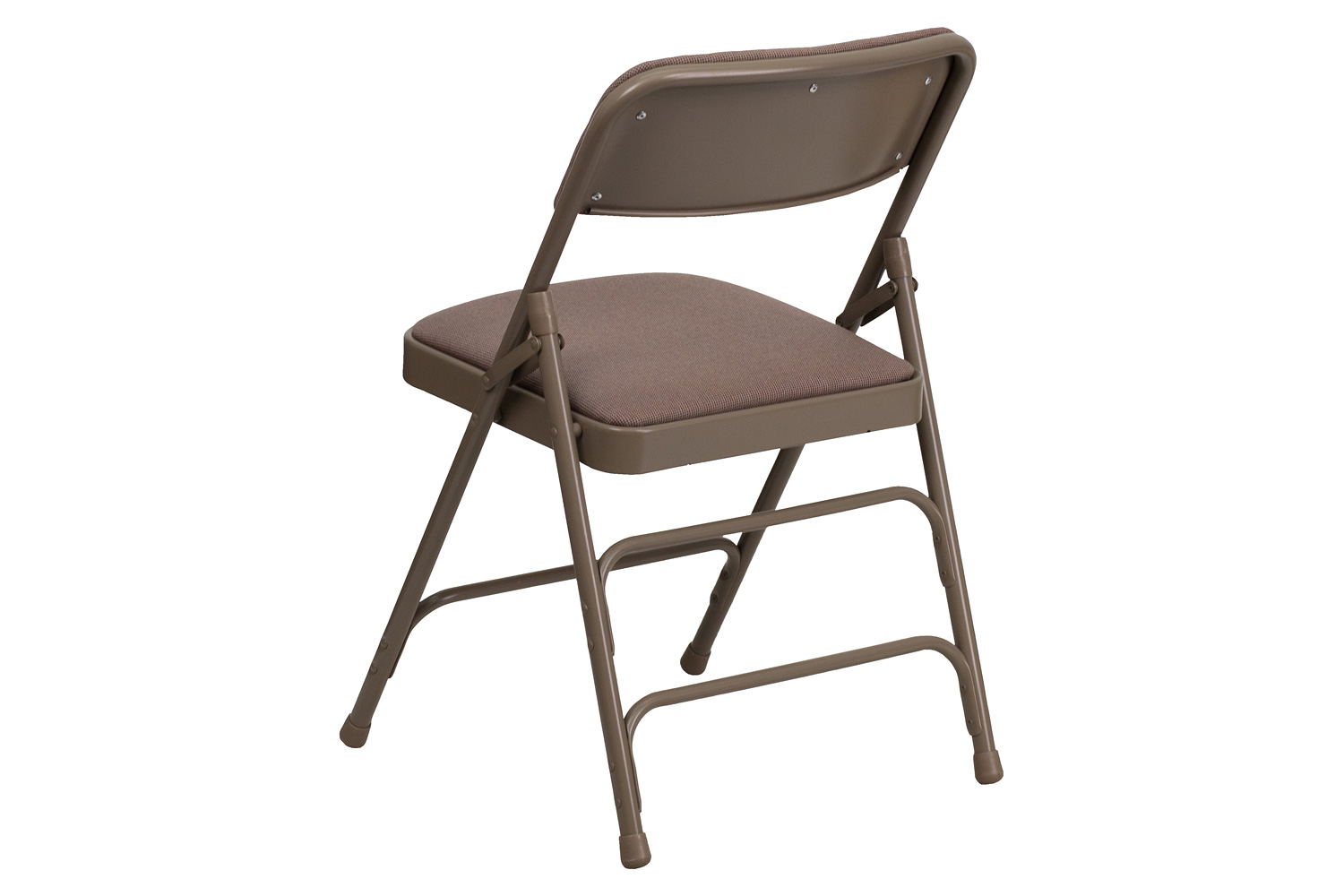 BLNK™ HERCULES Series Fabric Curved Triple Braced and Double Hinged Metal Folding Chair - Beige