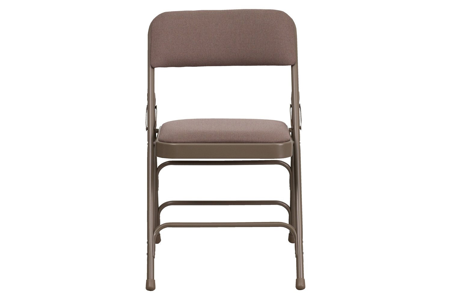 BLNK™ HERCULES Series Fabric Curved Triple Braced and Double Hinged Metal Folding Chair - Beige