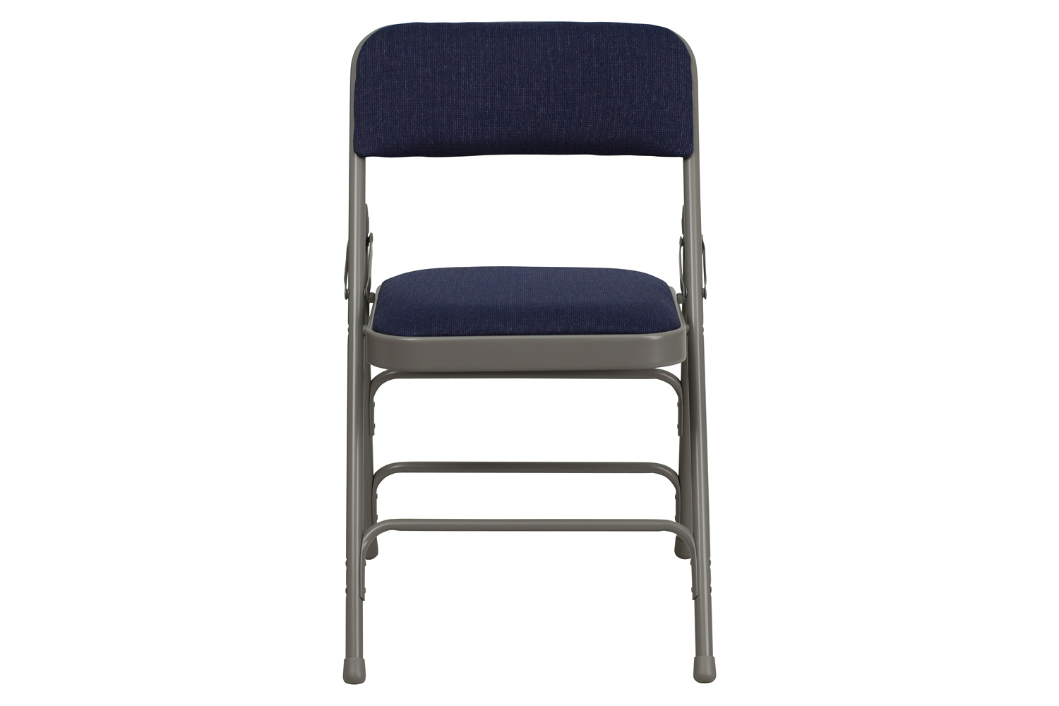 BLNK™ HERCULES Series Fabric Curved Triple Braced and Double Hinged Metal Folding Chair - Navy