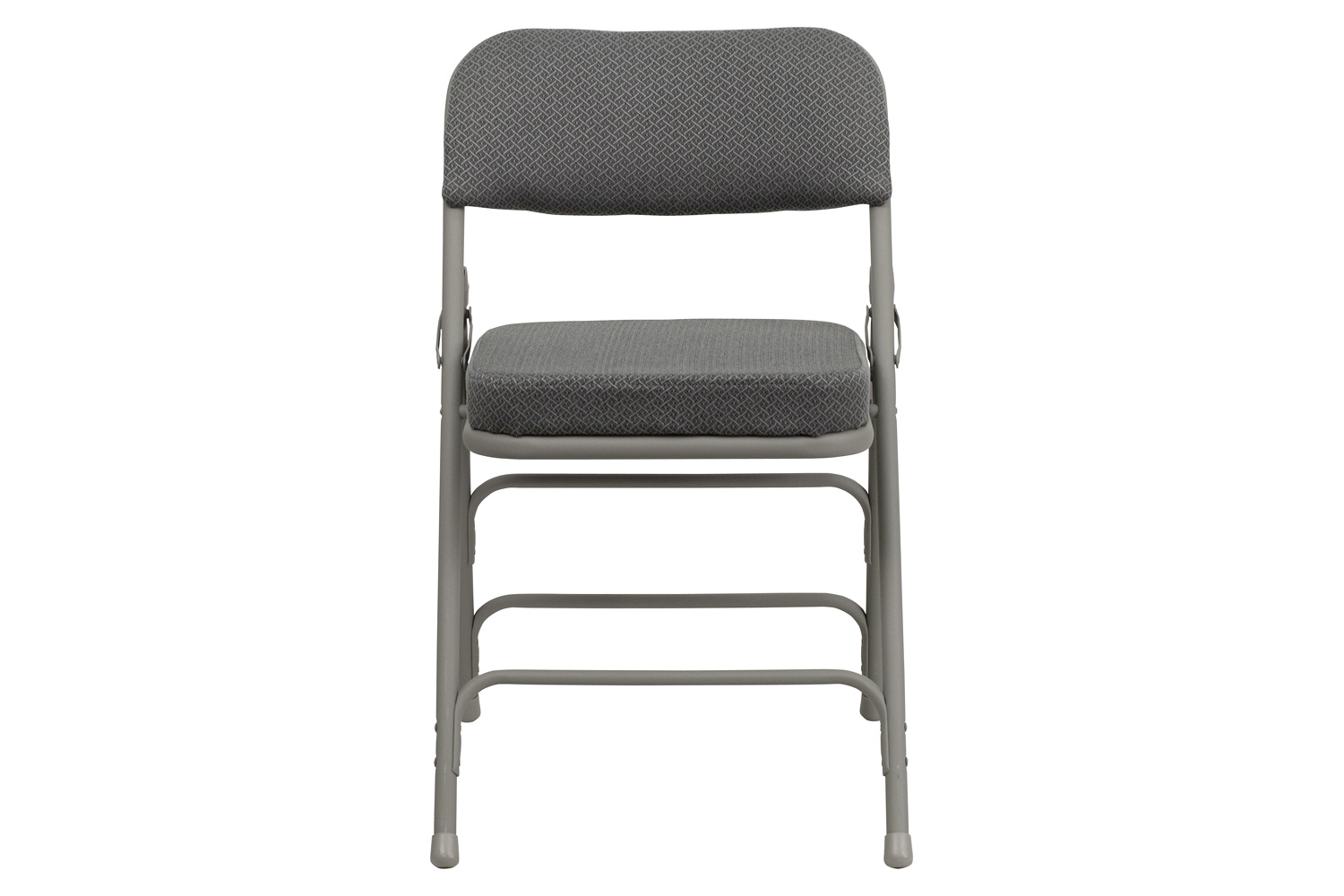 BLNK HERCULES Series Style 2 Fabric Premium Curved Triple Braced and Double Hinged Metal Folding Chair - Gray