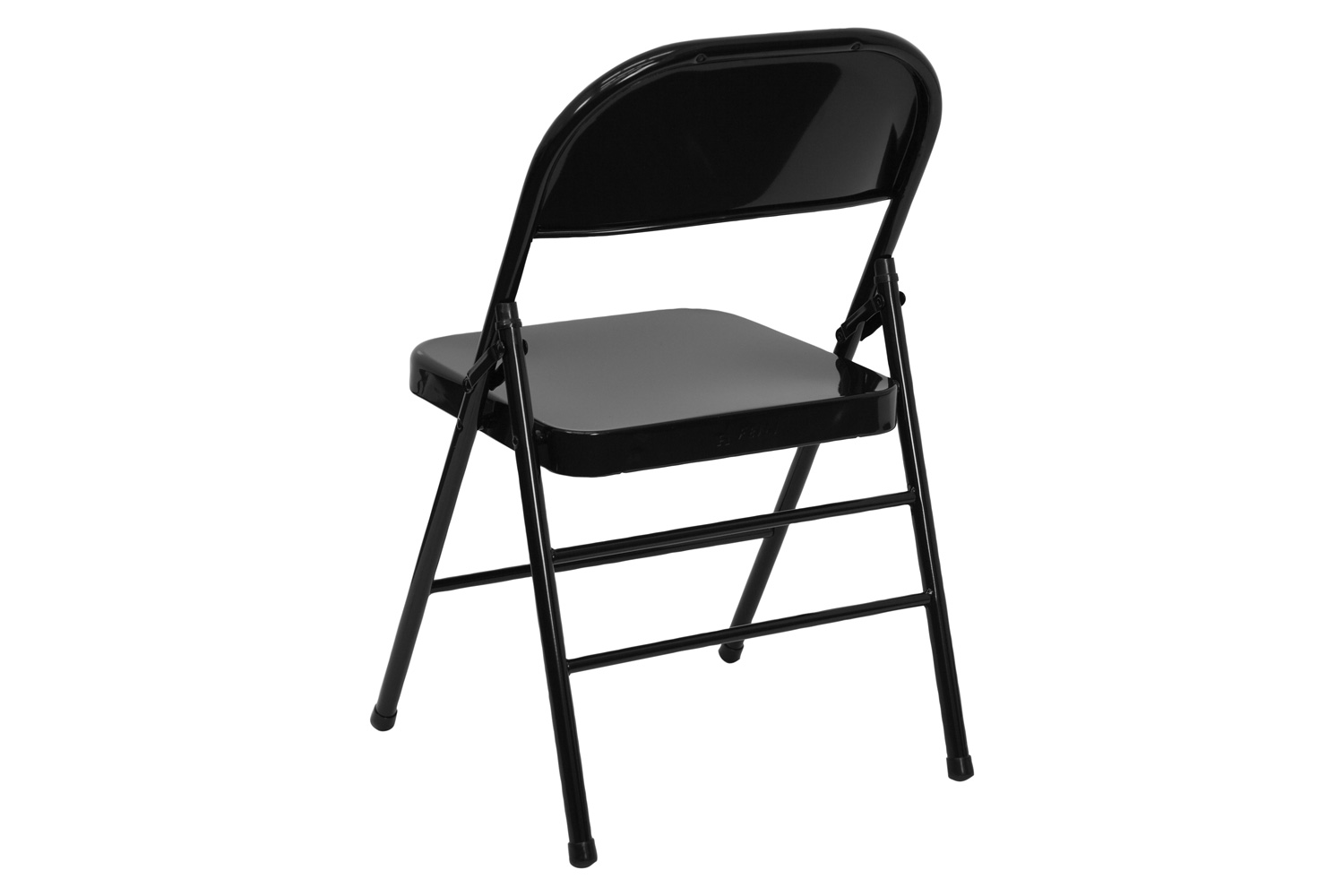 BLNK™ HERCULES Series Triple Braced and Double Hinged Metal Folding Chair - Black