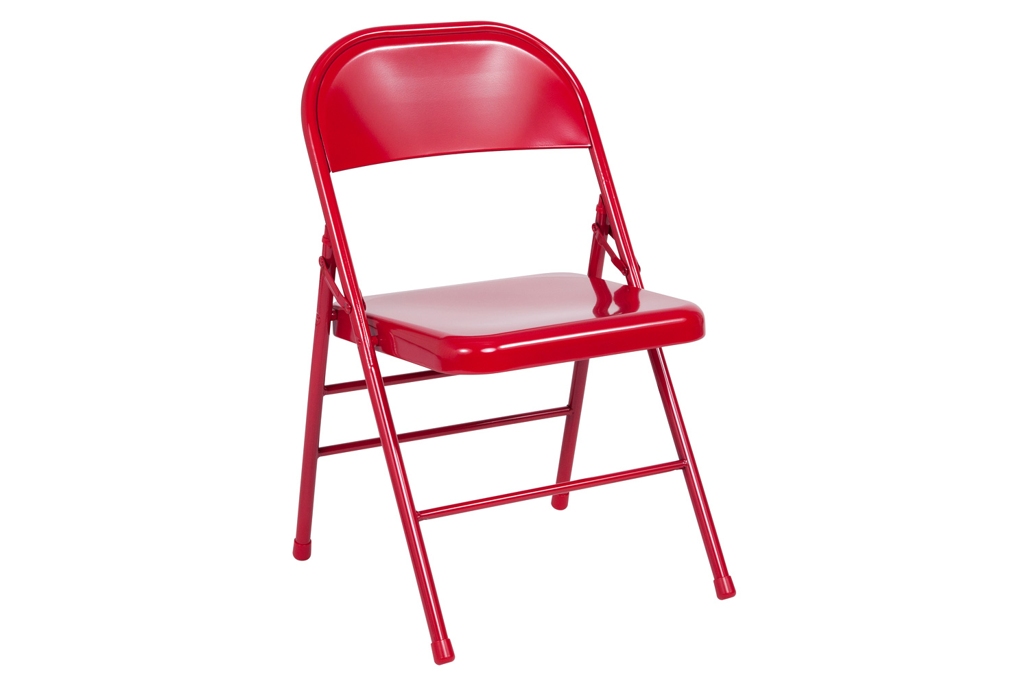 BLNK™ HERCULES Series Triple Braced and Double Hinged Metal Folding Chair - Red