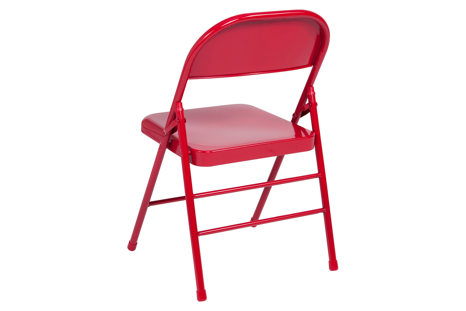 BLNK™ HERCULES Series Triple Braced and Double Hinged Metal Folding Chair - Red