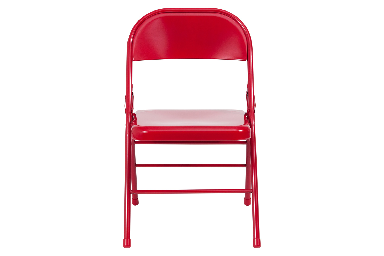 BLNK™ HERCULES Series Triple Braced and Double Hinged Metal Folding Chair - Red