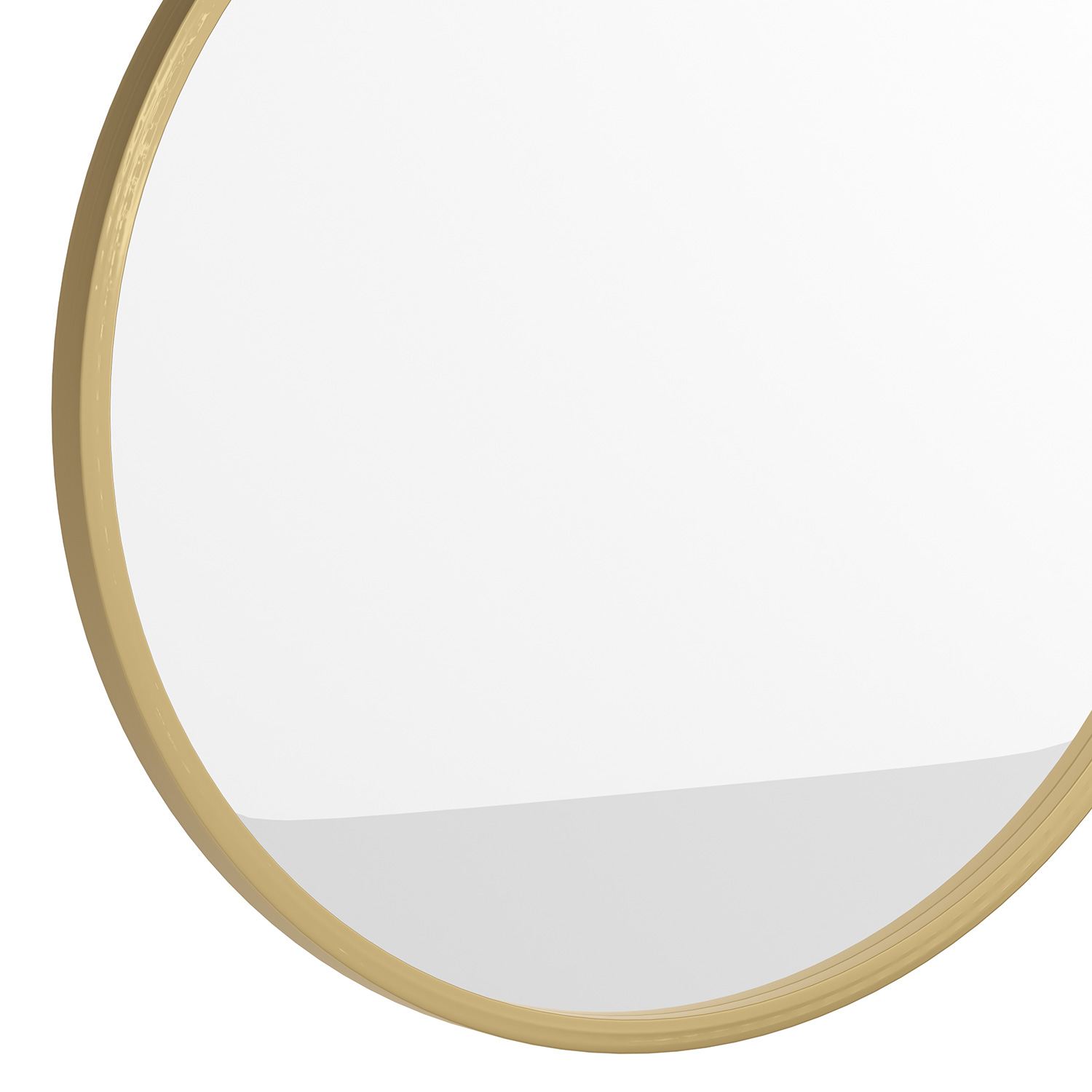 BLNK Julianne Style 2 Round Metal Framed Wall Mirror - Gold, 20"D