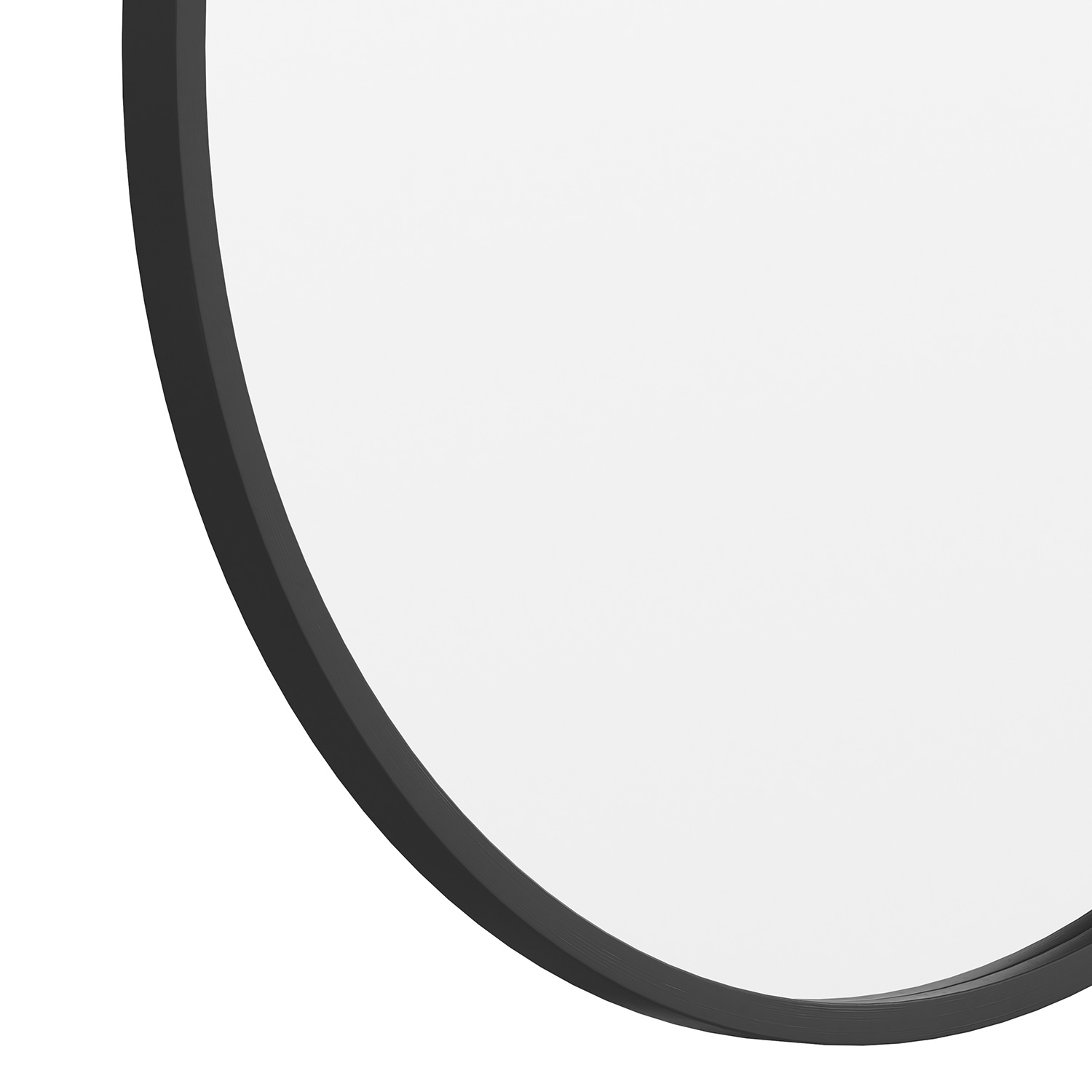 BLNK Julianne Style 2 Round Metal Framed Wall Mirror - Black, 24"D