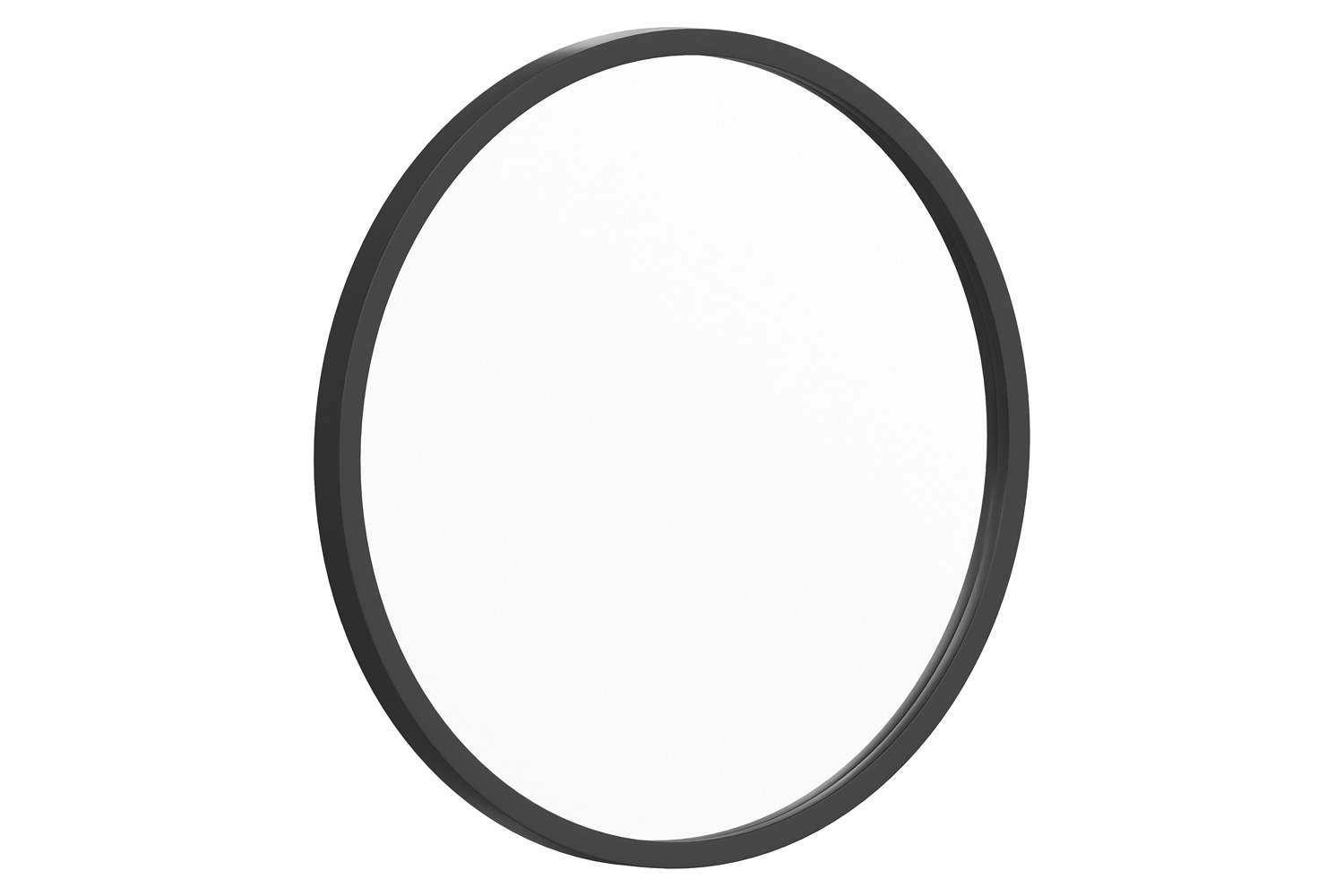 BLNK Julianne Style 2 Round Metal Framed Wall Mirror - Black, 16"D