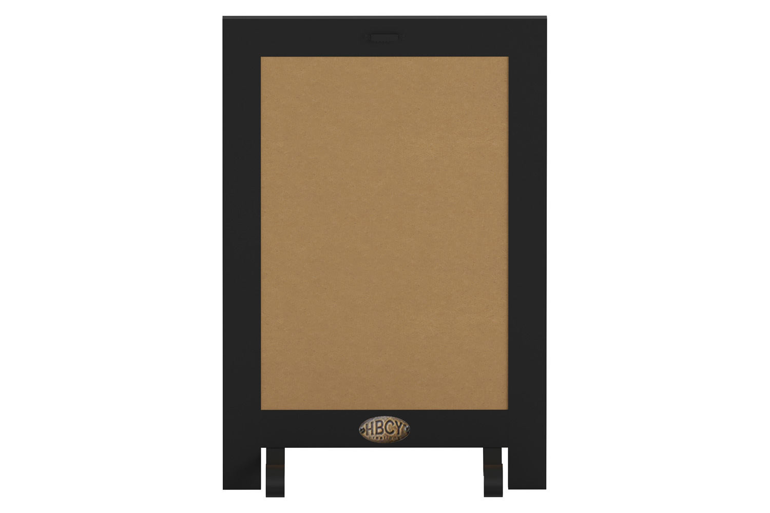 BLNK Canterbury Black Tabletop Magnetic Chalkboard Sign with Metal Scrolled Legs - 9.5"W x 14"H