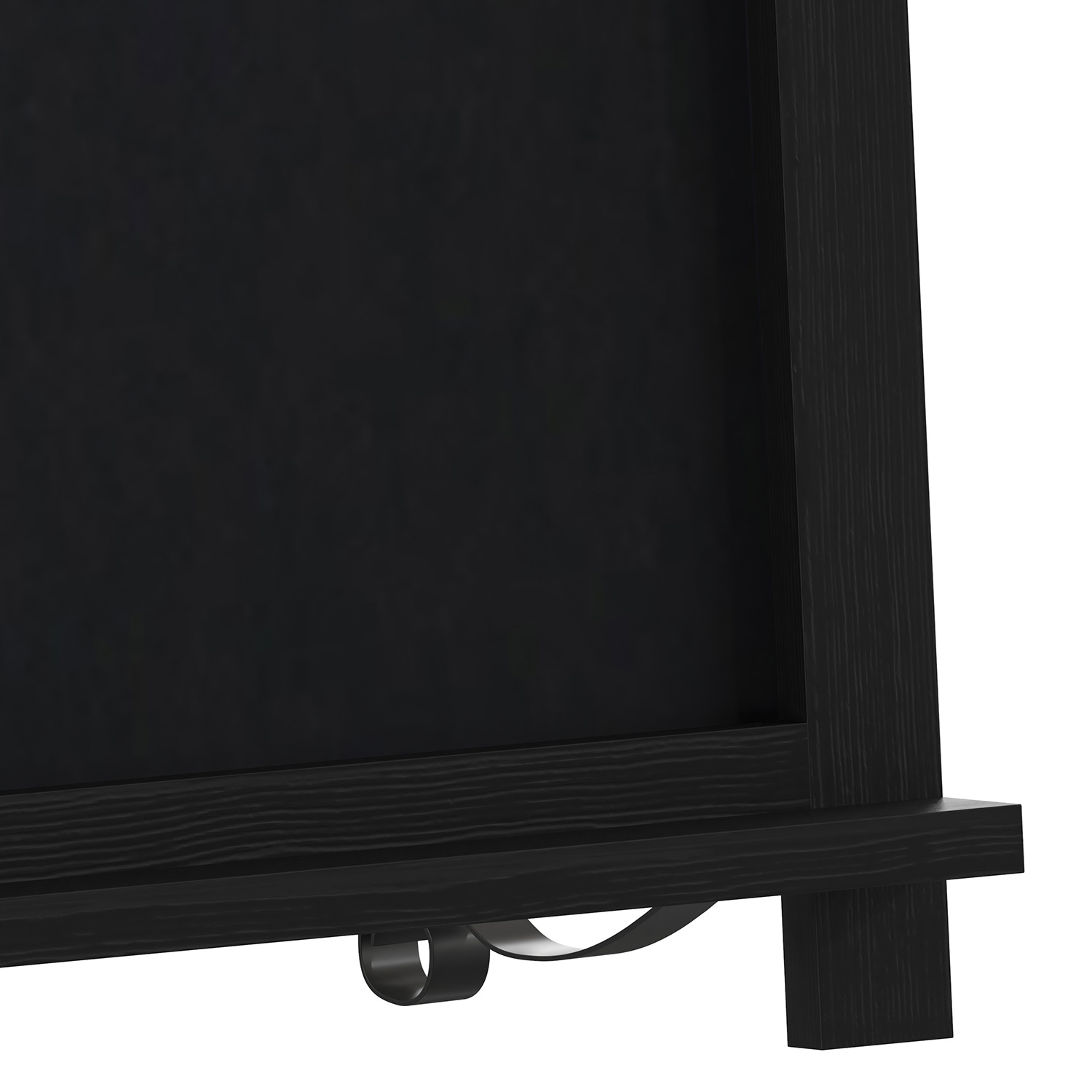 BLNK Canterbury Black Tabletop Magnetic Chalkboard Sign with Metal Scrolled Legs - 12"W x 17"H