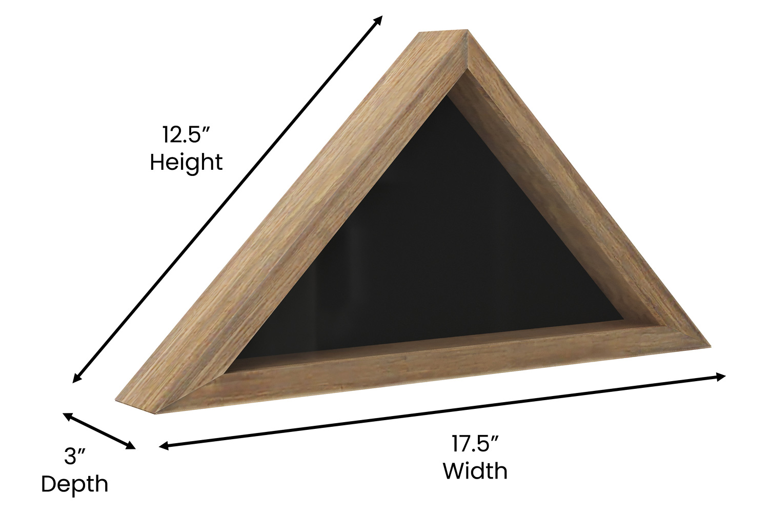 BLNK Sheehan Solid Wood Memorial Flag Display Case - Weathered Wood