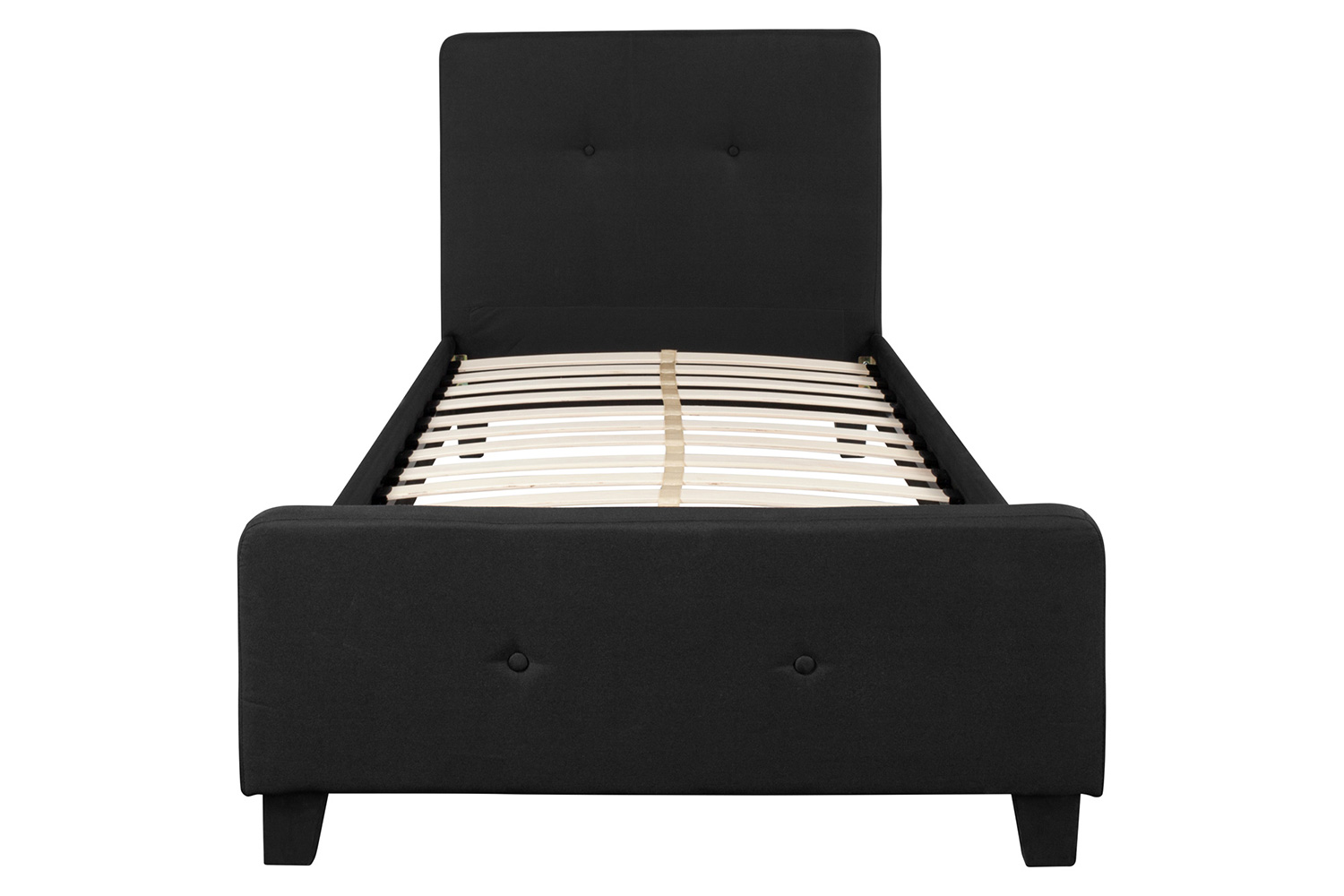 BLNK Tribeca Tufted Upholstered Platform Bed - Black, Twin Size