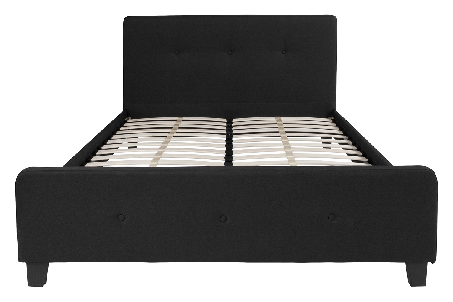 BLNK Tribeca Tufted Upholstered Platform Bed - Black, Queen Size