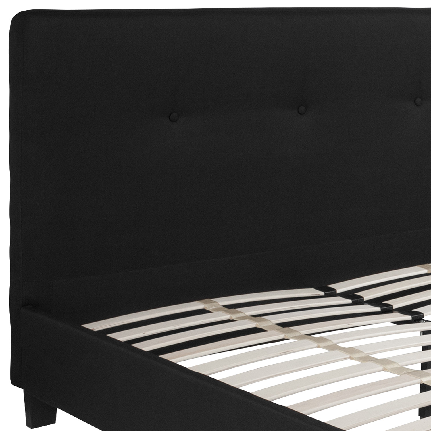 BLNK Tribeca Tufted Upholstered Platform Bed - Black, Queen Size