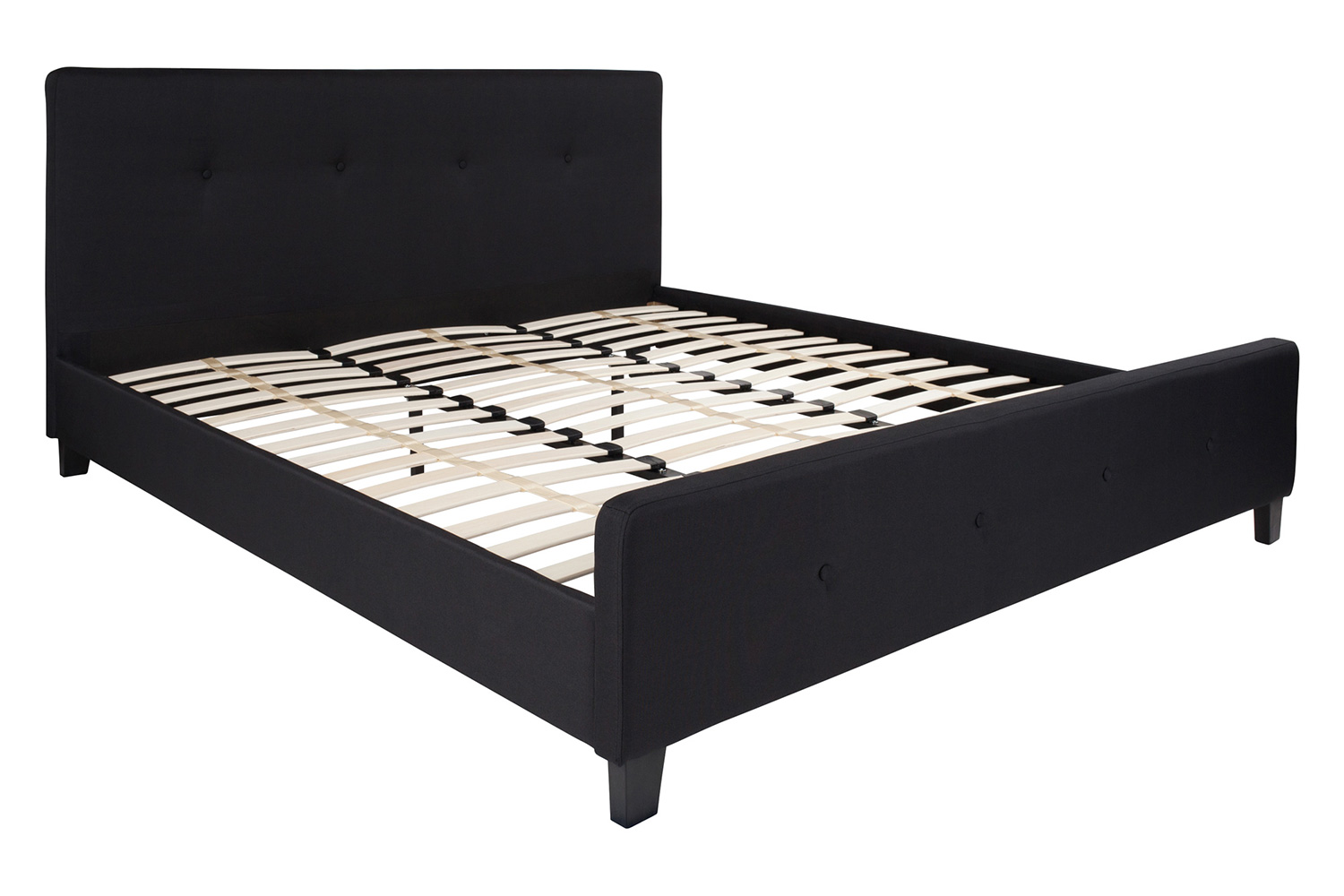 BLNK Tribeca Tufted Upholstered Platform Bed - Black, King Size