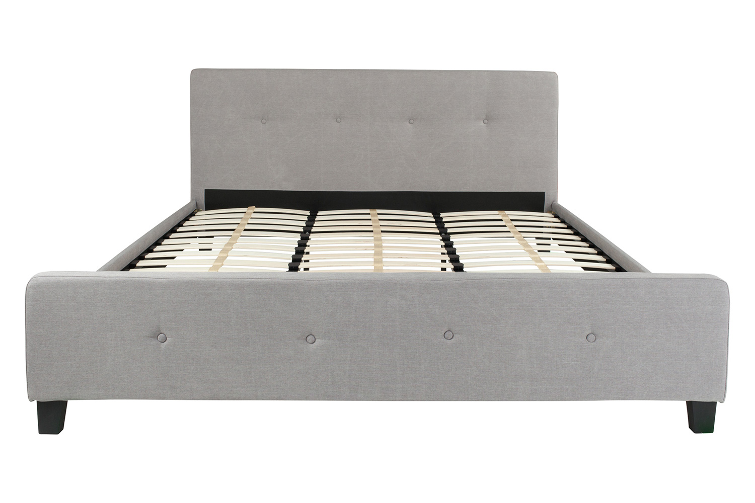 BLNK Tribeca Tufted Upholstered Platform Bed - Light Gray, King Size