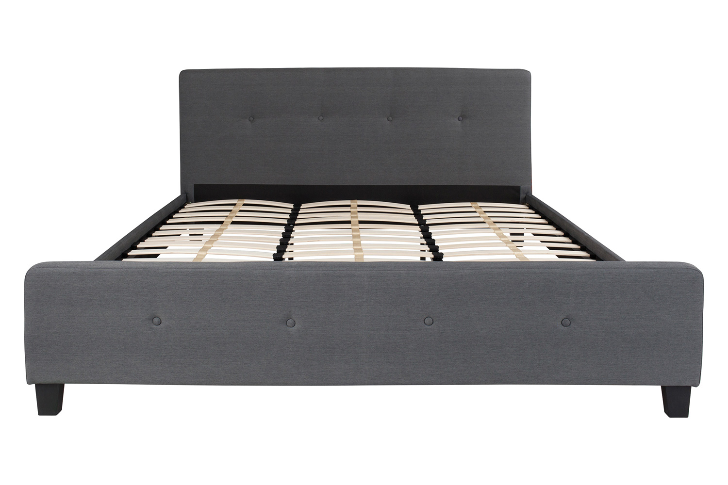 BLNK Tribeca Tufted Upholstered Platform Bed - Dark Gray, King Size