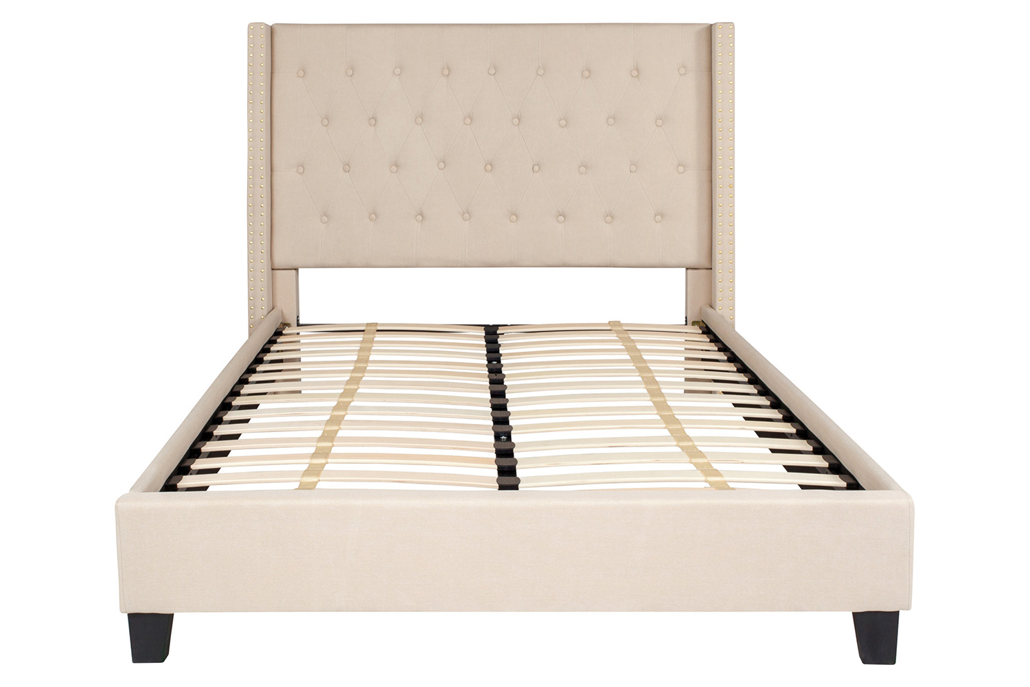 BLNK Riverdale Tufted Upholstered Platform Bed - Beige, Full Size