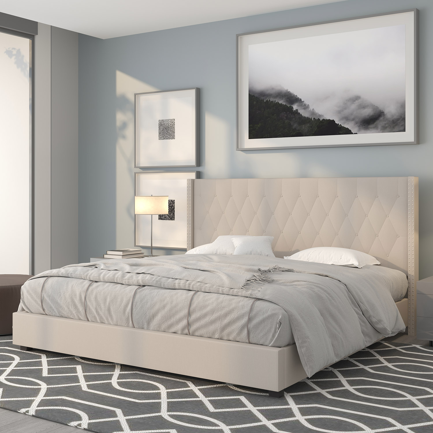 BLNK Riverdale Tufted Upholstered Platform Bed