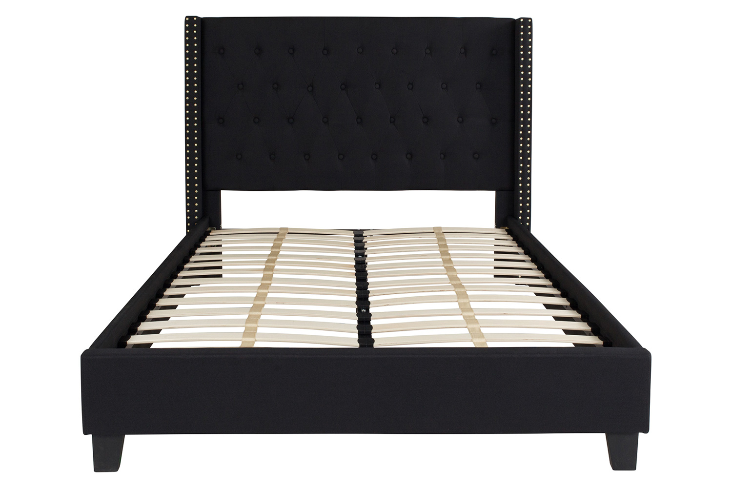 BLNK Riverdale Tufted Upholstered Platform Bed - Black, Full Size