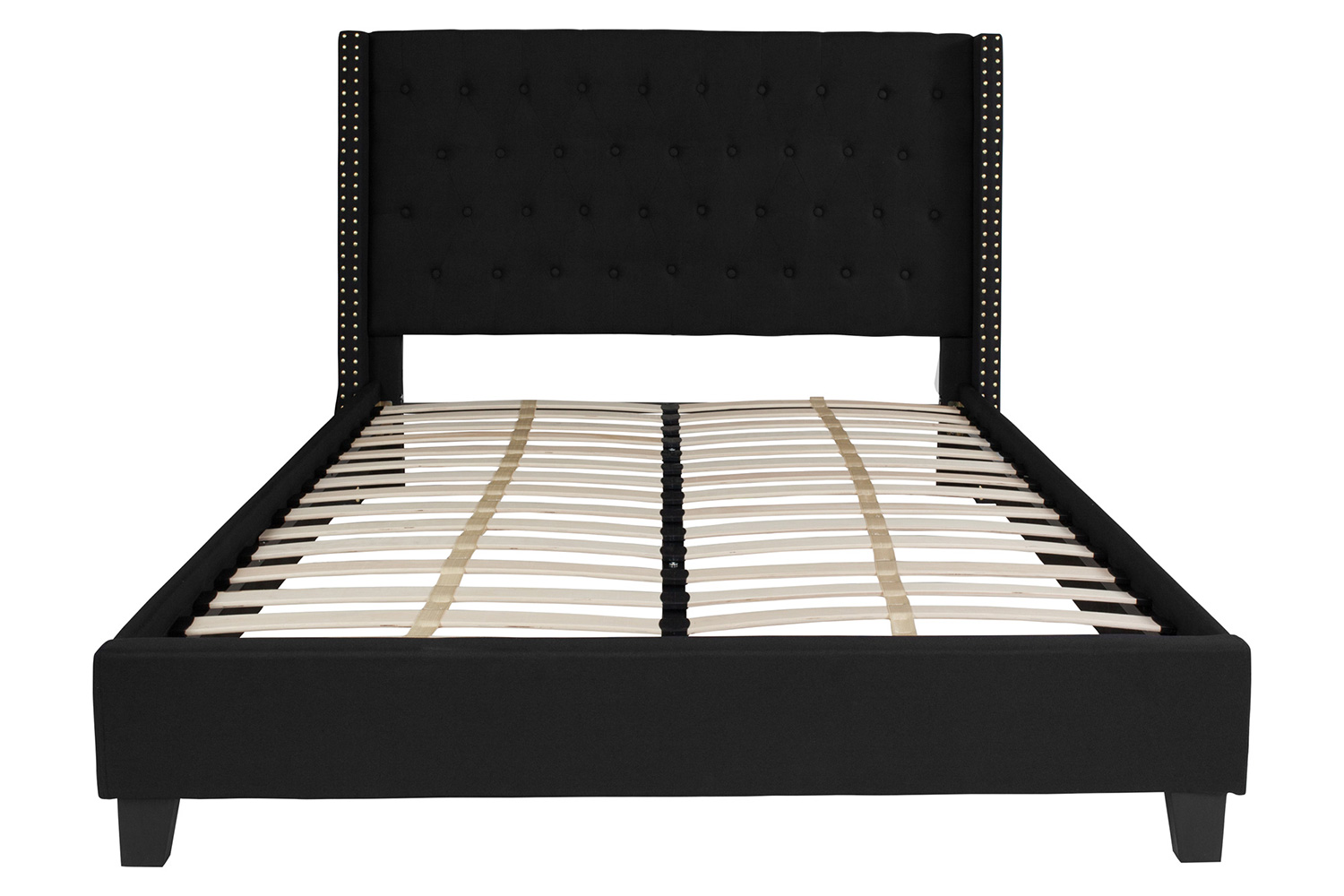 BLNK Riverdale Tufted Upholstered Platform Bed - Black, Queen Size