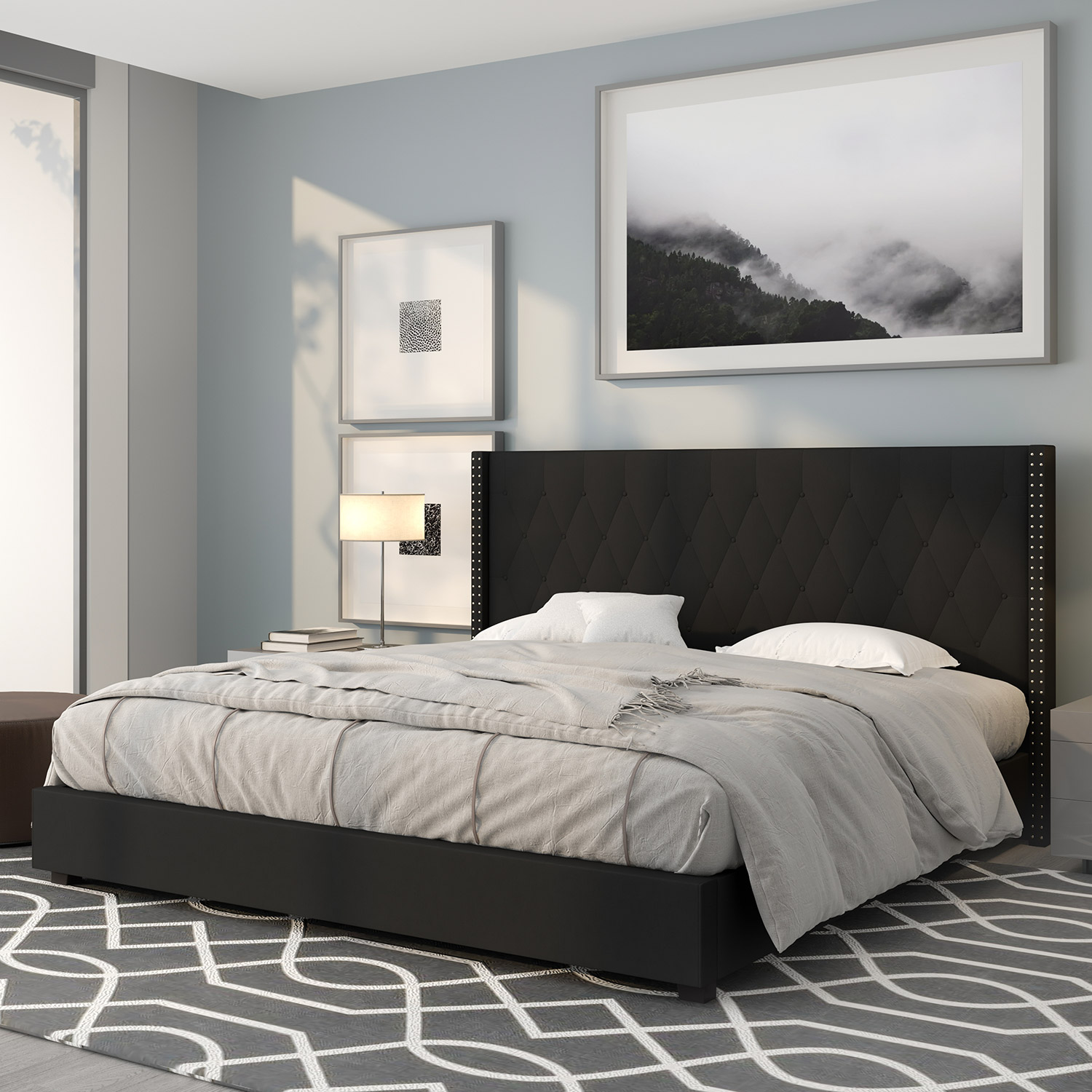 BLNK Riverdale Tufted Upholstered Platform Bed