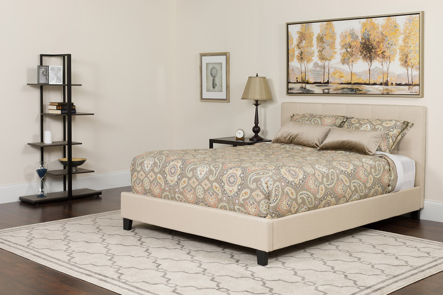 BLNK Tribeca Tufted Upholstered Platform Bed with Pocket Spring Mattress