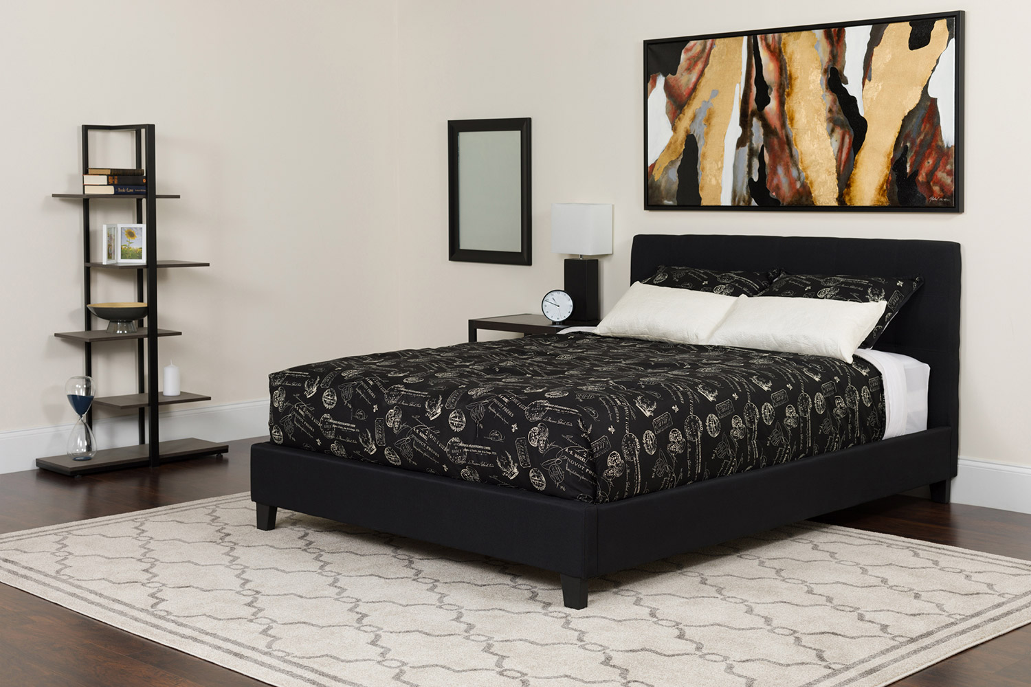 BLNK Tribeca Tufted Upholstered Platform Bed with Pocket Spring Mattress