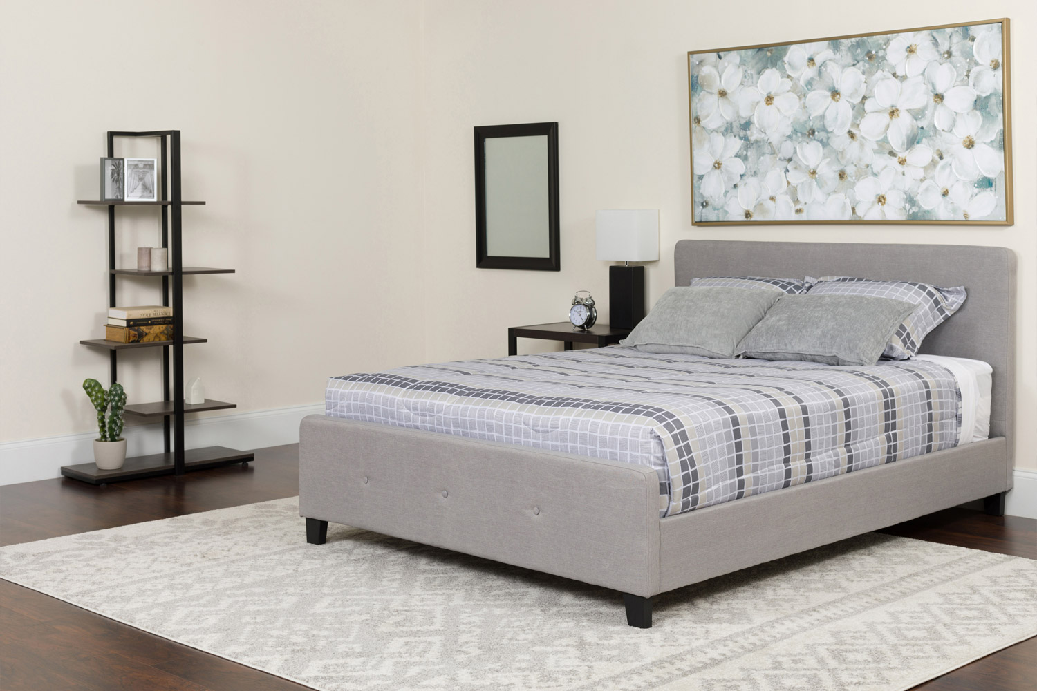 BLNK Tribeca Tufted Upholstered Platform Bed with Pocket Spring Mattress