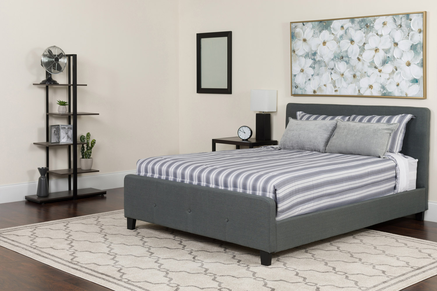 BLNK Tribeca Tufted Upholstered Platform Bed with Pocket Spring Mattress