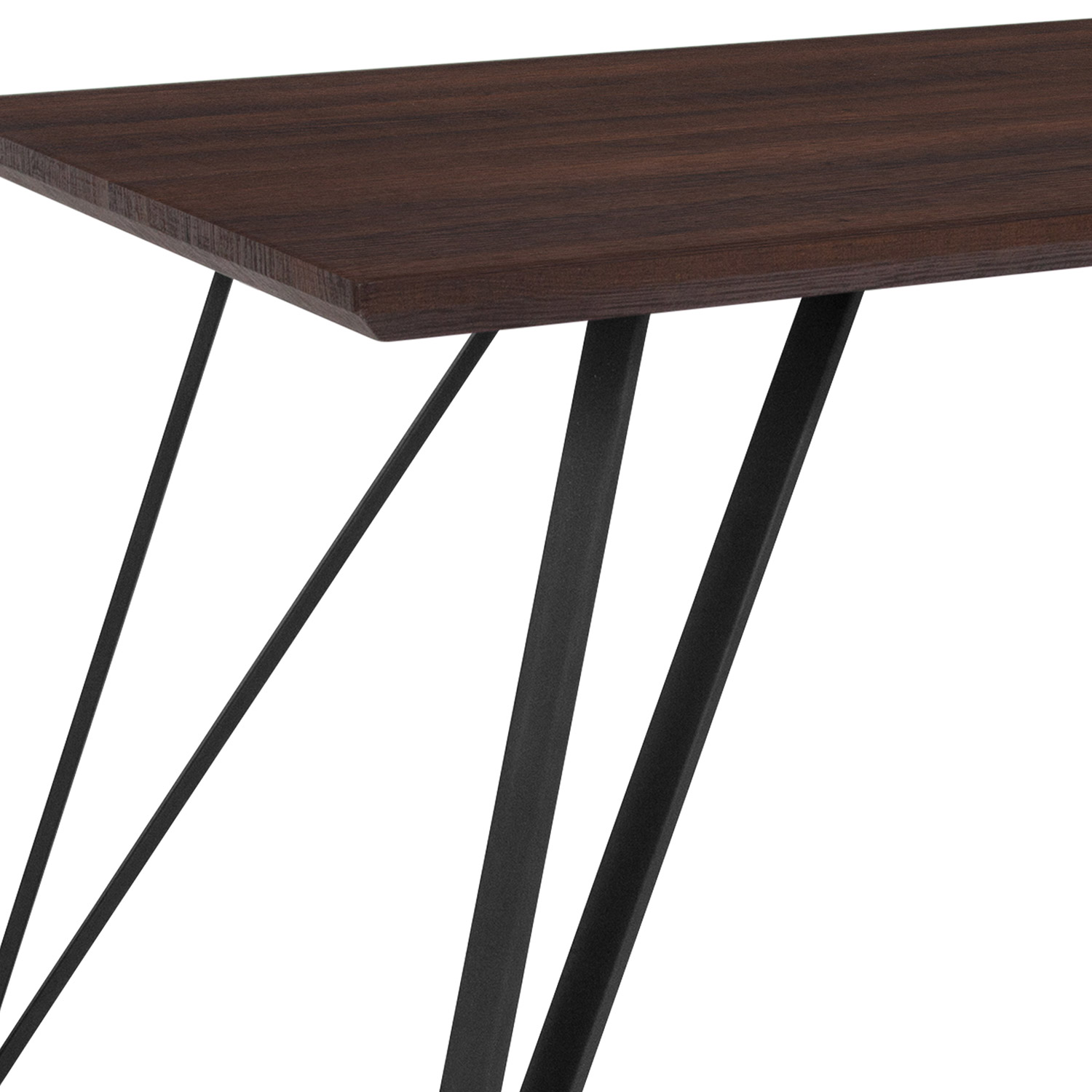 BLNK Corinth Rectangular Dining Table - Dark Ash