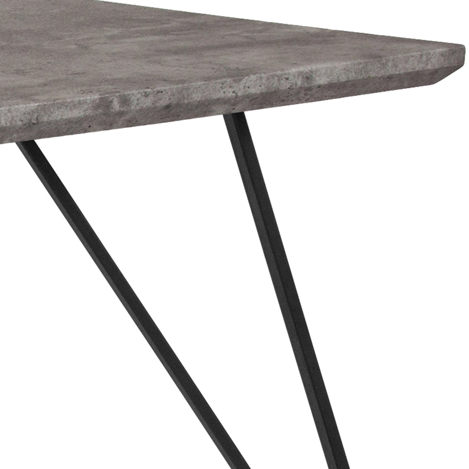 BLNK Corinth Rectangular Dining Table - Faux Concrete