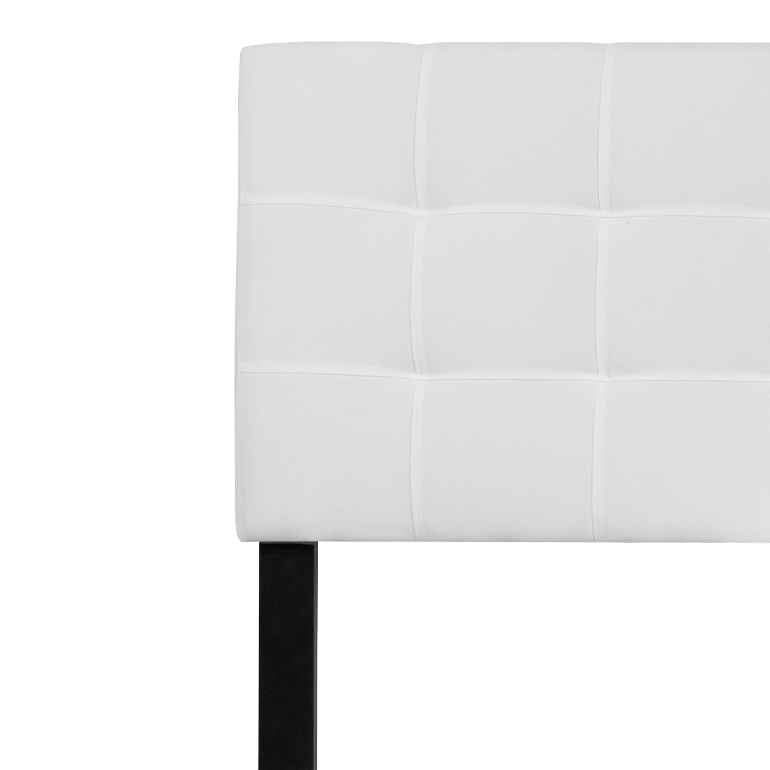 BLNK Bedford Fabric Tufted Upholstered Headboard - White, King Size