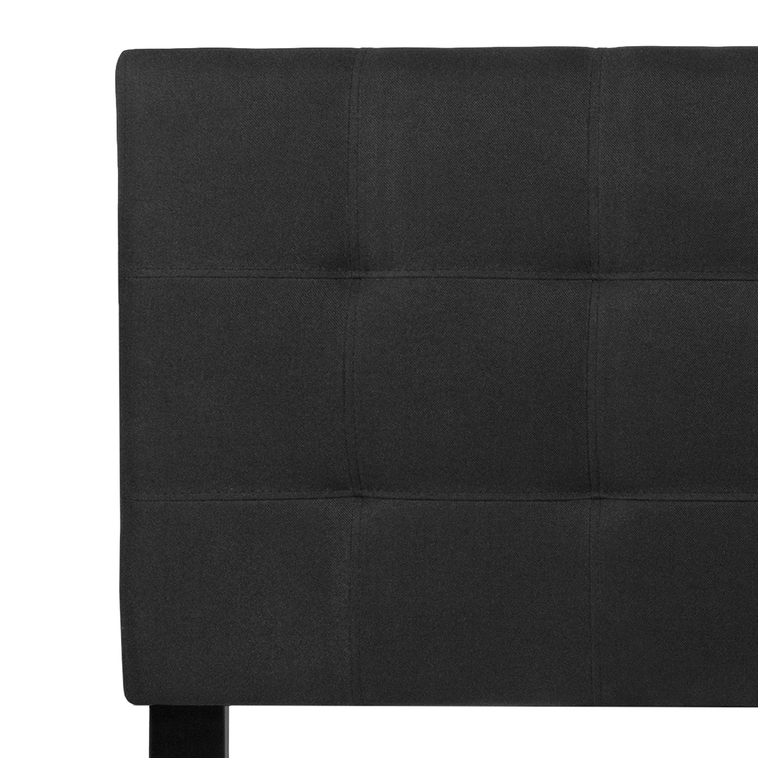 BLNK Bedford Fabric Tufted Upholstered Headboard - Black, Queen Size