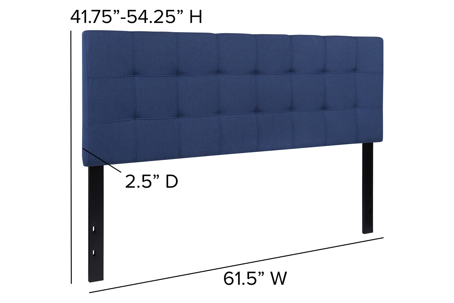 BLNK Bedford Fabric Tufted Upholstered Headboard - Navy, Queen Size