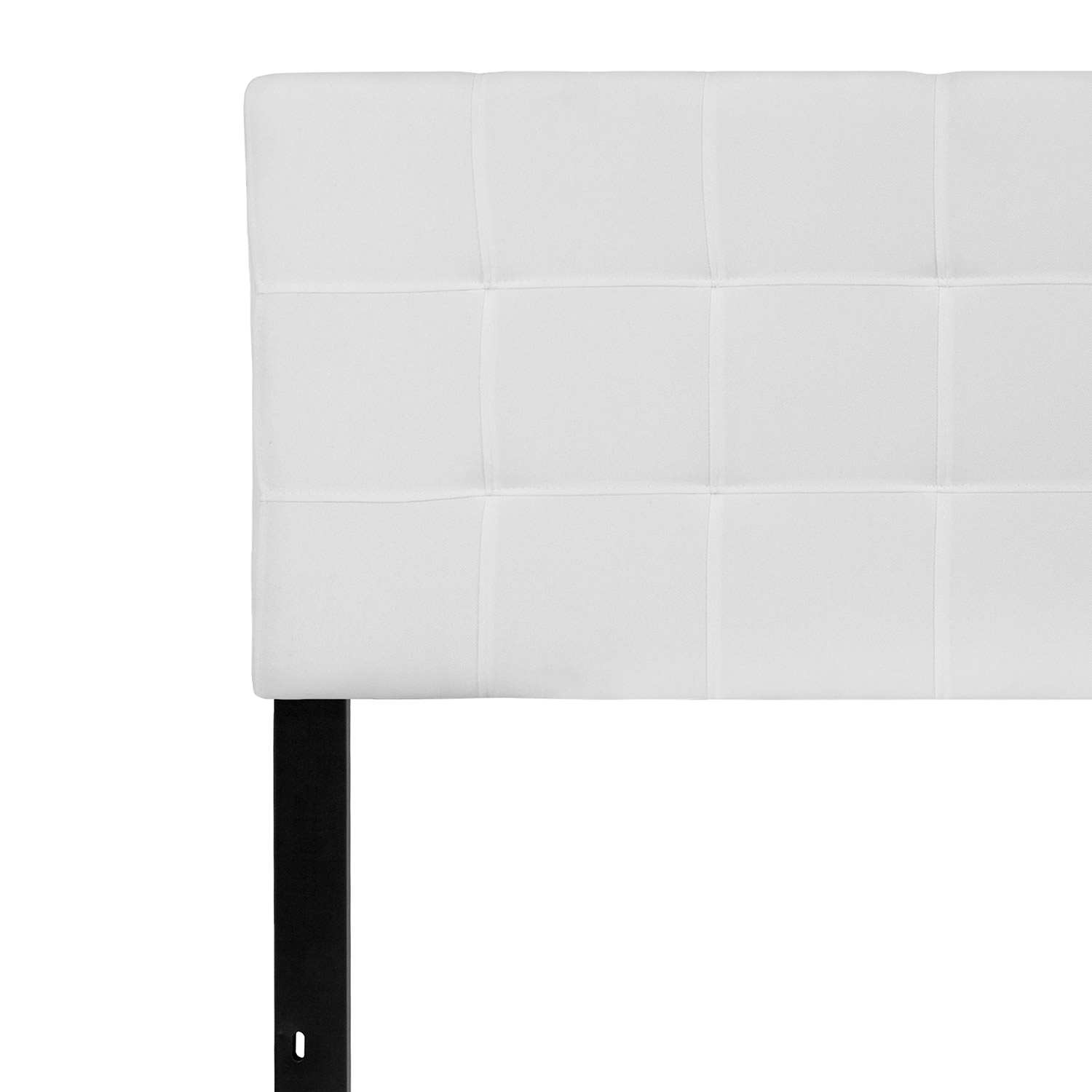 BLNK Bedford Fabric Tufted Upholstered Headboard - White, Queen Size