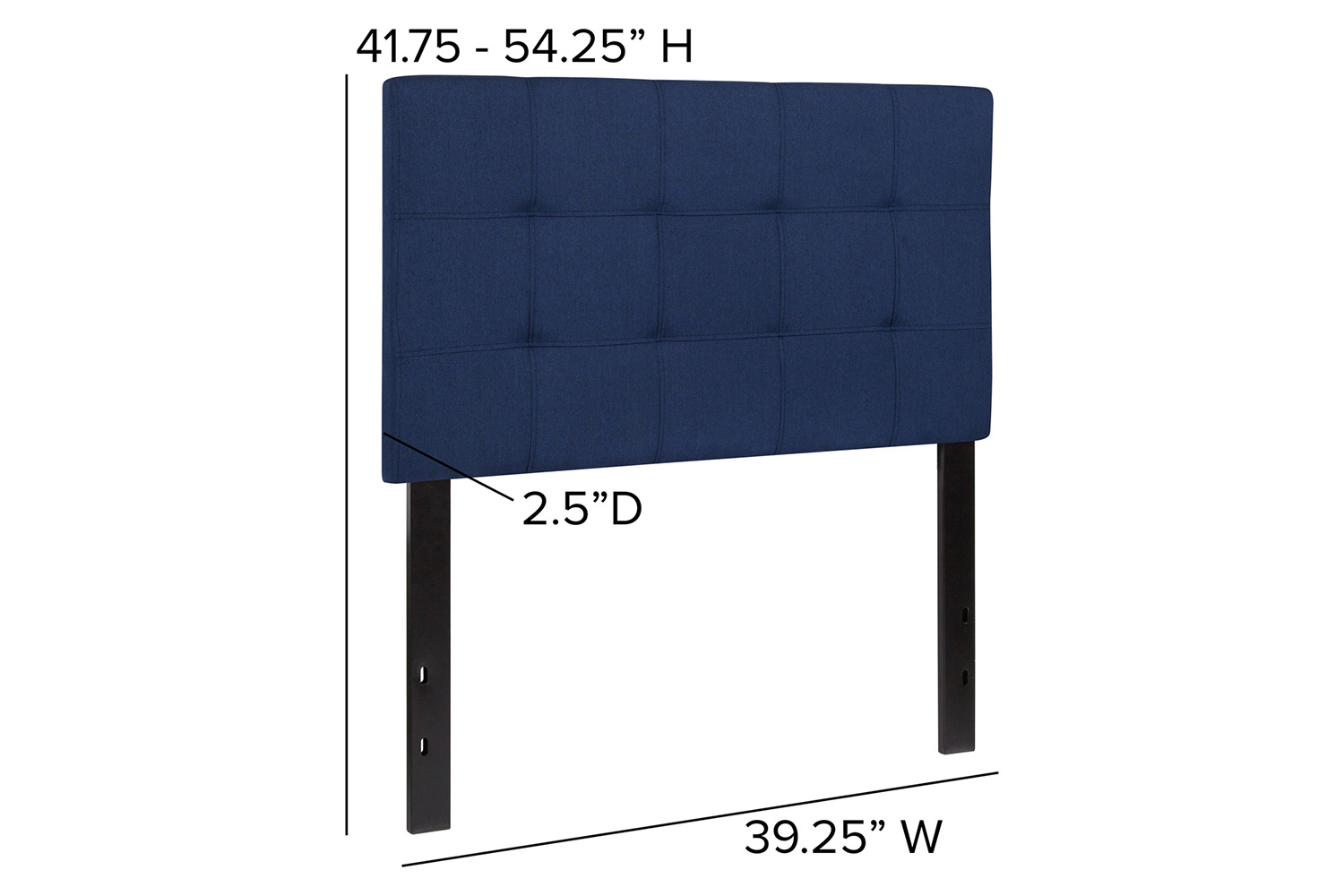 BLNK Bedford Fabric Tufted Upholstered Headboard - Navy, Twin Size