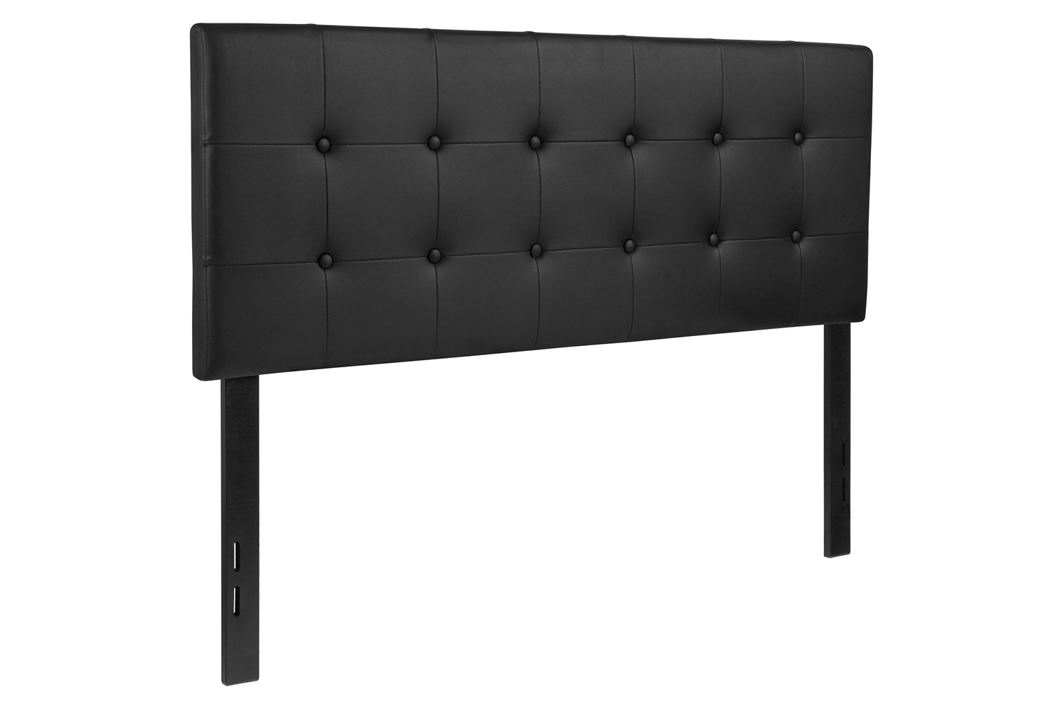 BLNK Lennox Vinyl Tufted Upholstered Headboard - Black, Full Size