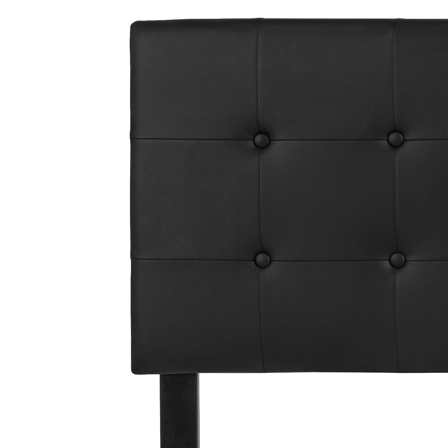 BLNK Lennox Vinyl Tufted Upholstered Headboard - Black, Full Size