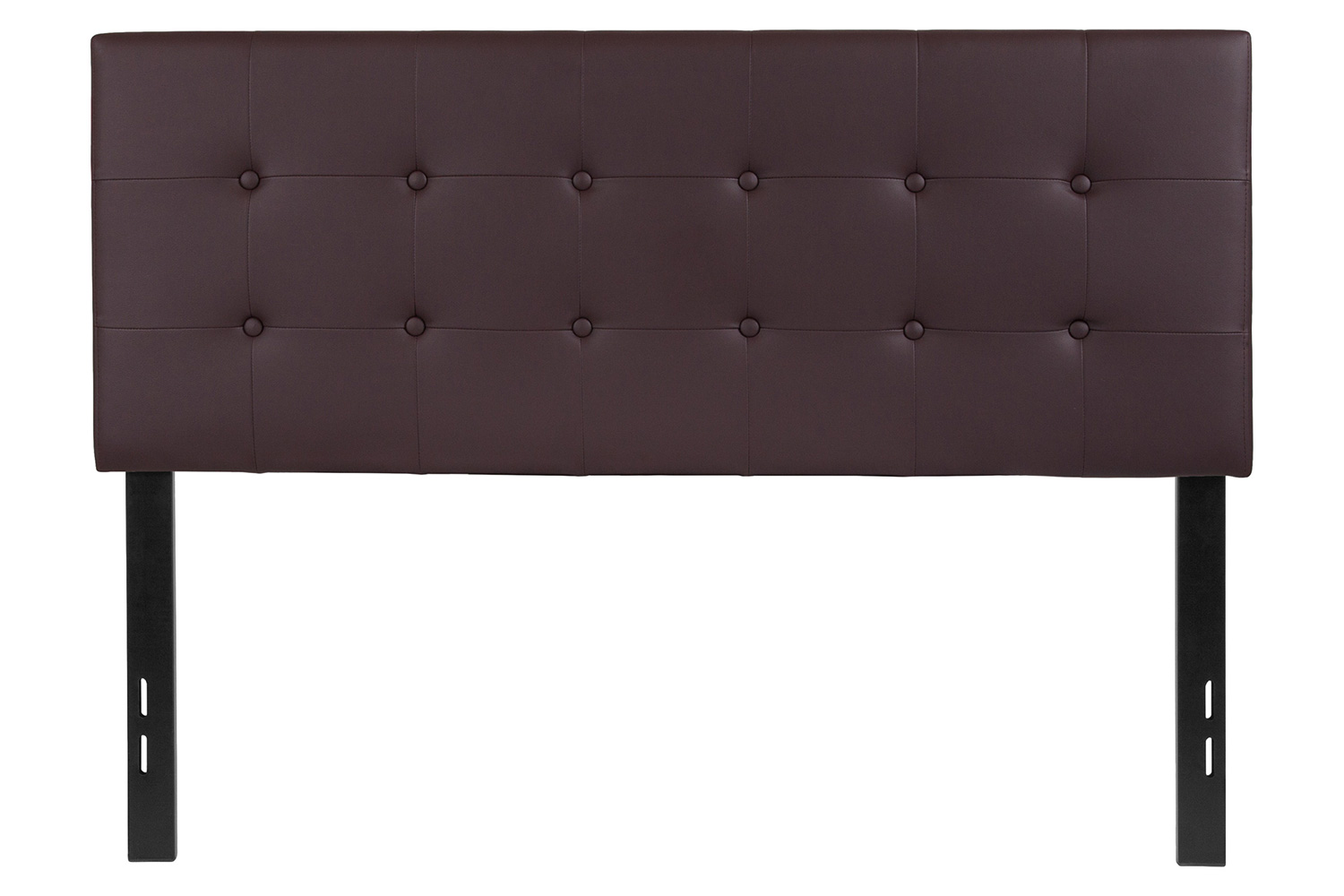 BLNK Lennox Vinyl Tufted Upholstered Headboard - Brown, Full Size