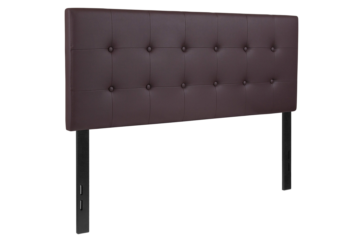 BLNK Lennox Vinyl Tufted Upholstered Headboard - Brown, Full Size