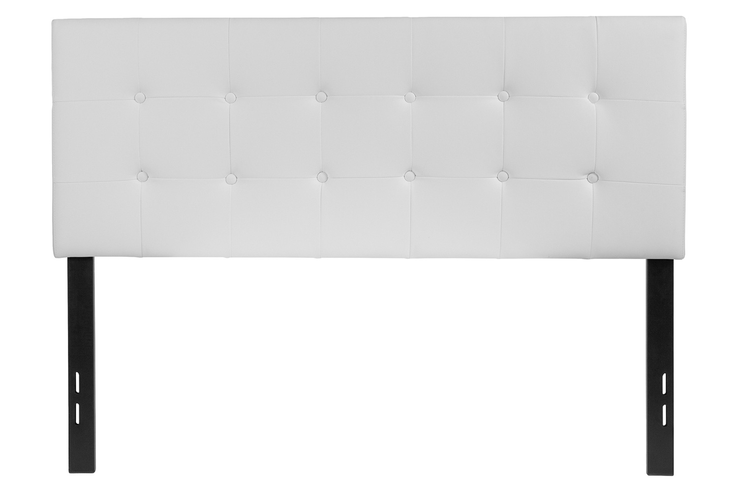 BLNK Lennox Vinyl Tufted Upholstered Headboard - White, Full Size