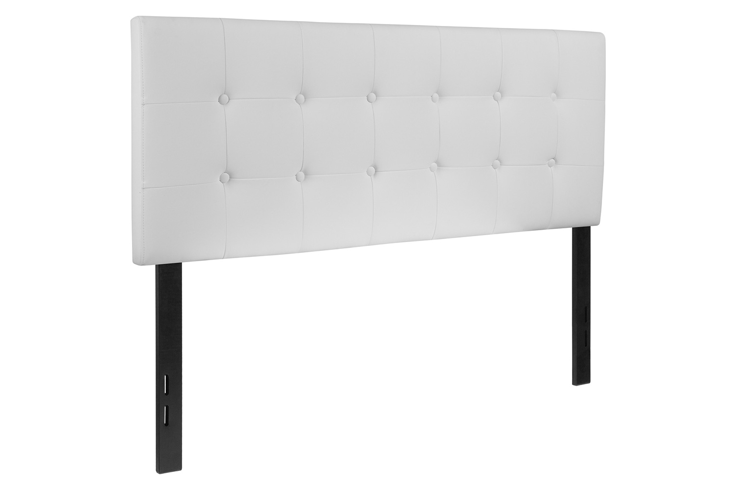 BLNK Lennox Vinyl Tufted Upholstered Headboard - White, Full Size