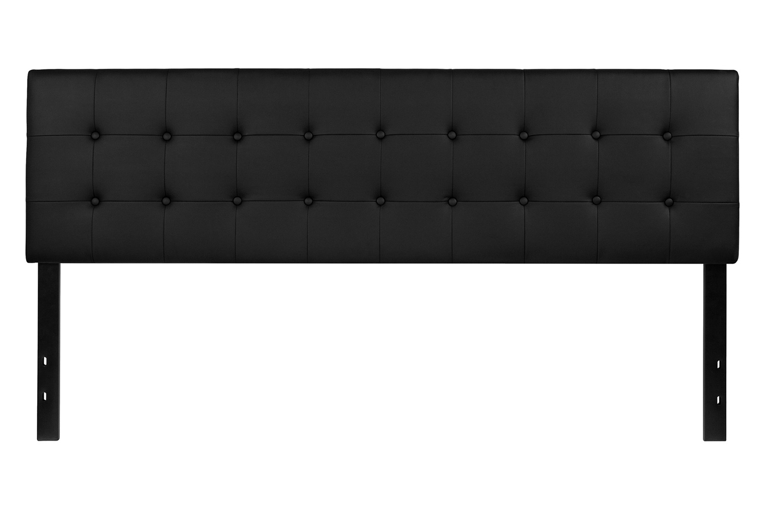 BLNK Lennox Vinyl Tufted Upholstered Headboard - Black, King Size