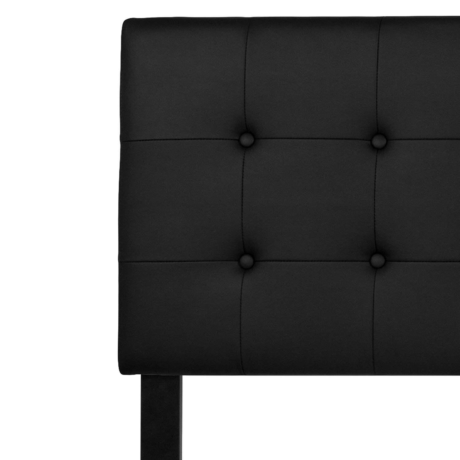 BLNK Lennox Vinyl Tufted Upholstered Headboard - Black, King Size