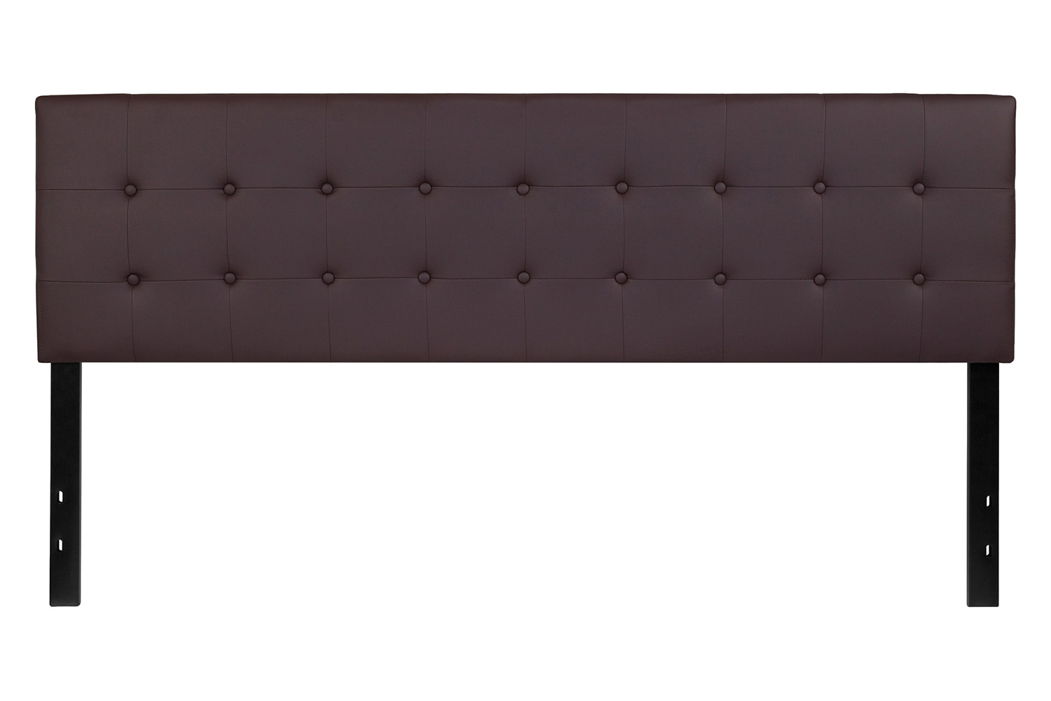 BLNK Lennox Vinyl Tufted Upholstered Headboard - Brown, King Size