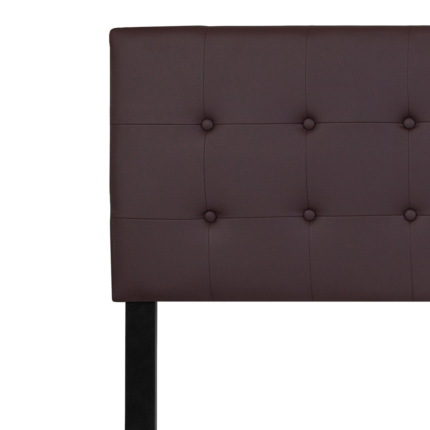 BLNK Lennox Vinyl Tufted Upholstered Headboard - Brown, King Size