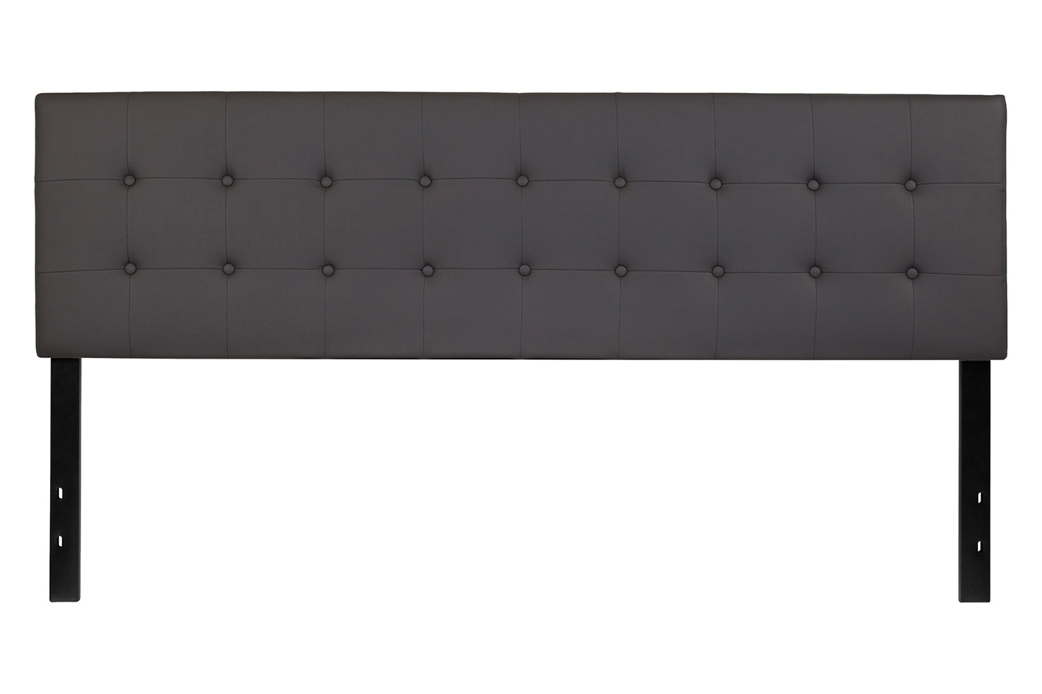 BLNK Lennox Vinyl Tufted Upholstered Headboard - Gray, King Size