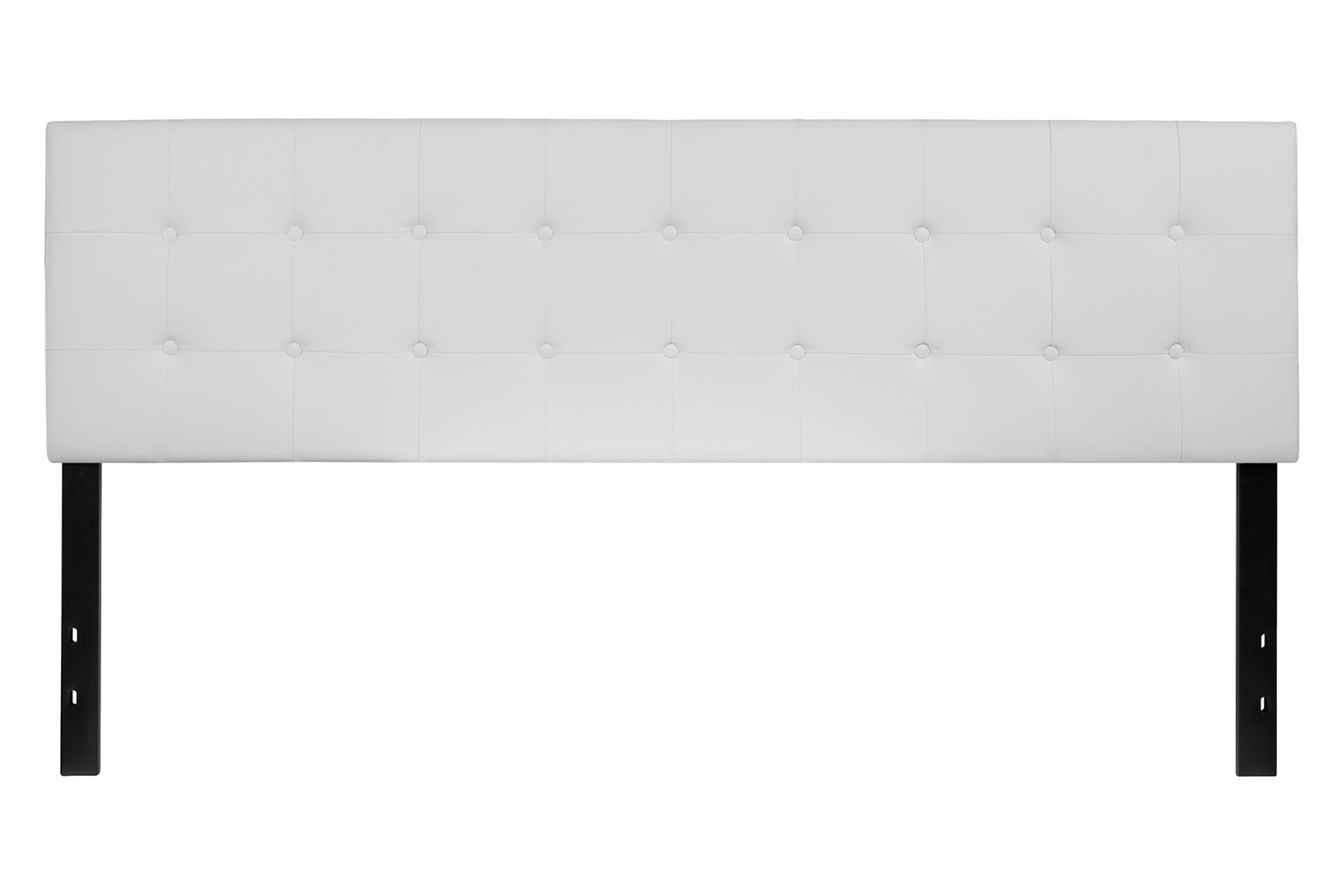 BLNK Lennox Vinyl Tufted Upholstered Headboard - White, King Size