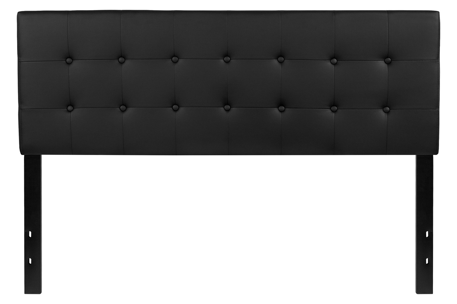 BLNK Lennox Vinyl Tufted Upholstered Headboard - Black, Queen Size